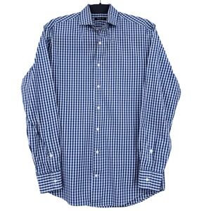 RYE 51 Gingham Button Down Shirt Men S Blue White